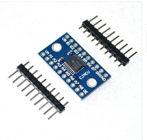 3.3V 5V TXS0108E 8 Channel Logic Level Converter Hloov TTL Ib Yam Lus Hloov Siab Nkag Siab