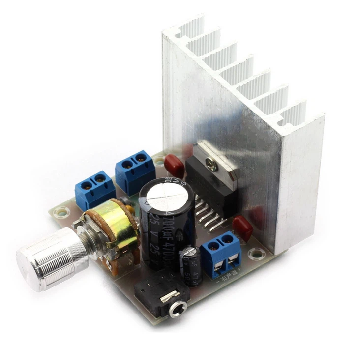 TDA7377 Lub Hwjchim Amplifier Board DC12V Ob Chav 2.0 Channel Stereo Micro Digital Audio 35W + 35W